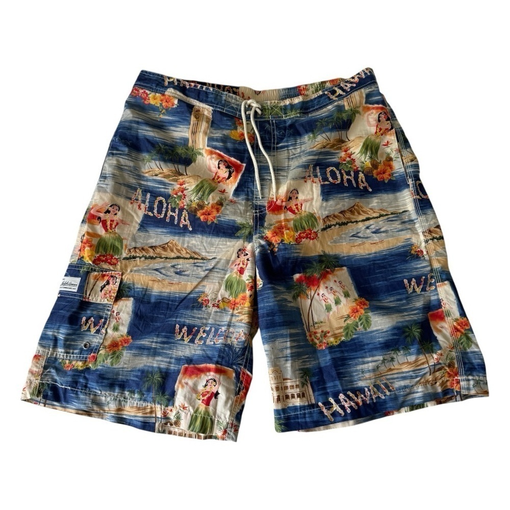 Polo Ralph Lauren Colorful Hawaii / Aloha Print Swim Shorts / Board Shorts